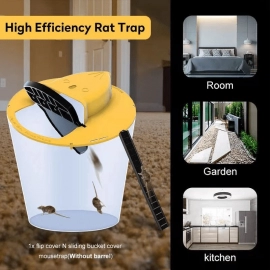 Mouse Trap Flip and Slide Bucket Lid Mice Rat Trap For Indoor Outdoor Multi Catch Auto Reset