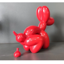  Resin Balloon Dog Poo Figurines Interior Funny Luxury Animal Statue Home Living Room Tabletop Decor Object Collectio